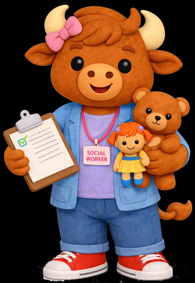 Buffalo social worker with clipboard